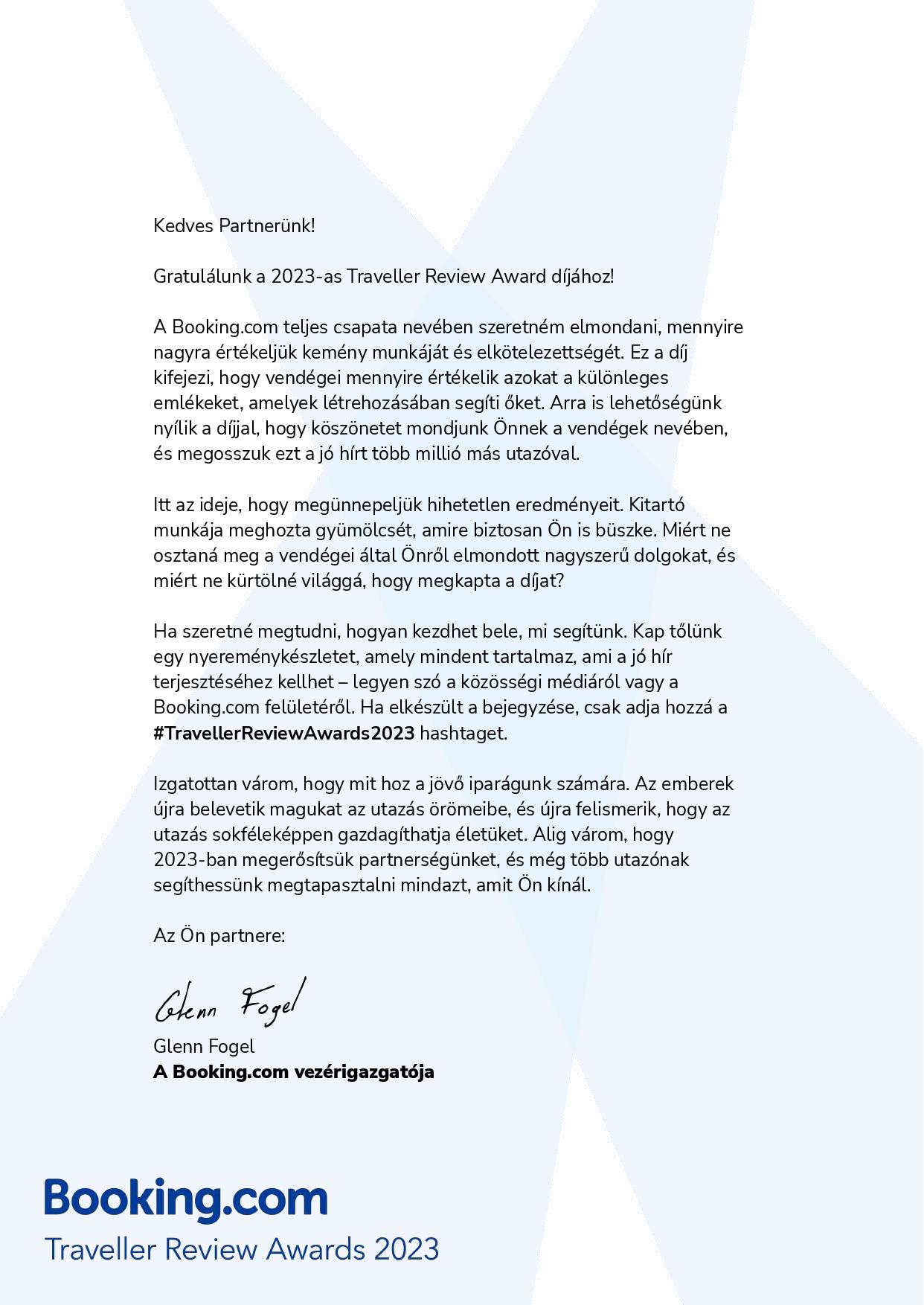 Blonde River Sőtér Apartman - Booking.com turizmus díja 2023 #TravellerReviewAwards2023 @bookingcom